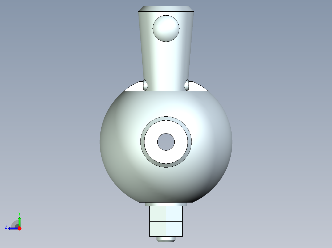 煤气表球阀开关右视图