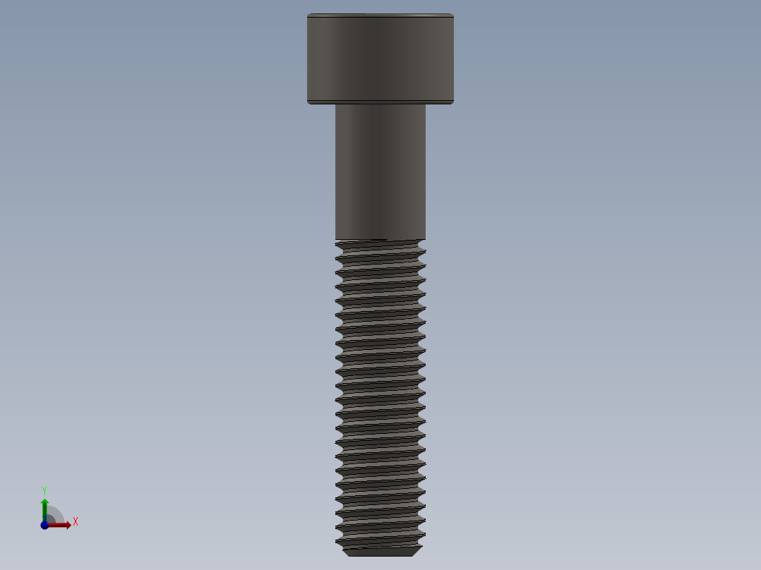 Screw_DIN_912_M8x40_A2.SLDPRT公制内六角螺钉前视图
