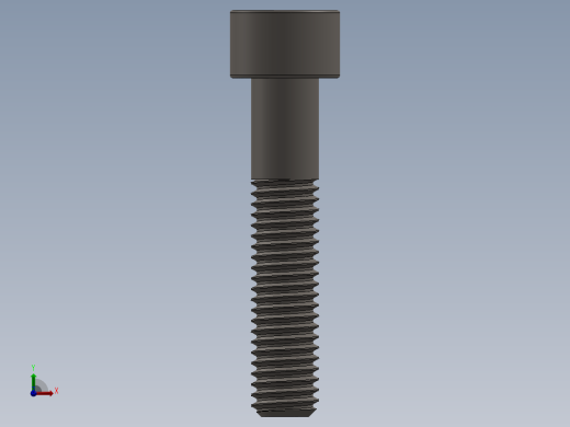 Screw_DIN_912_M8x40_A2.SLDPRT公制内六角螺钉前视缩略图