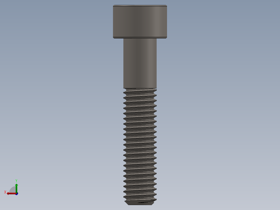 Screw_DIN_912_M8x40_A2.SLDPRT公制内六角螺钉后视图