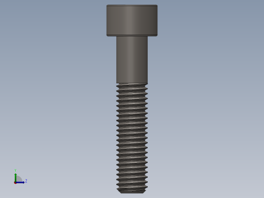 Screw_DIN_912_M8x40_A2.SLDPRT公制内六角螺钉左视缩略图