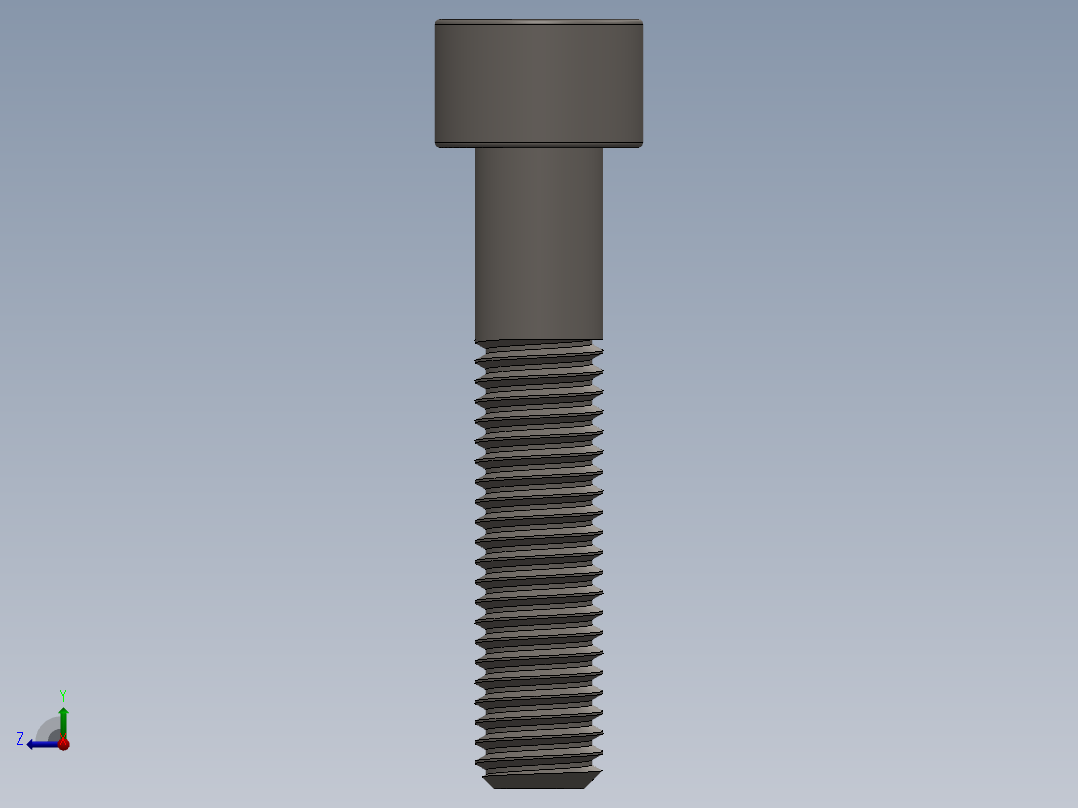 Screw_DIN_912_M8x40_A2.SLDPRT公制内六角螺钉右视图