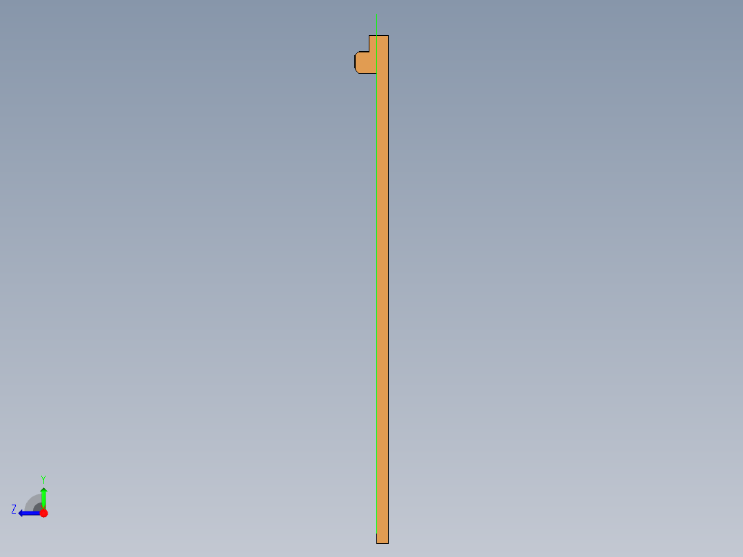 三轴金属外壳粗铣内腔UG程序模型右视图
