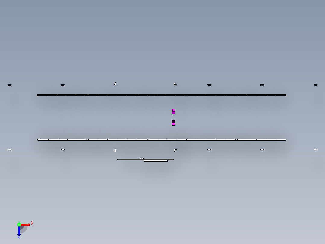 电控柜、龙门机床俯视图