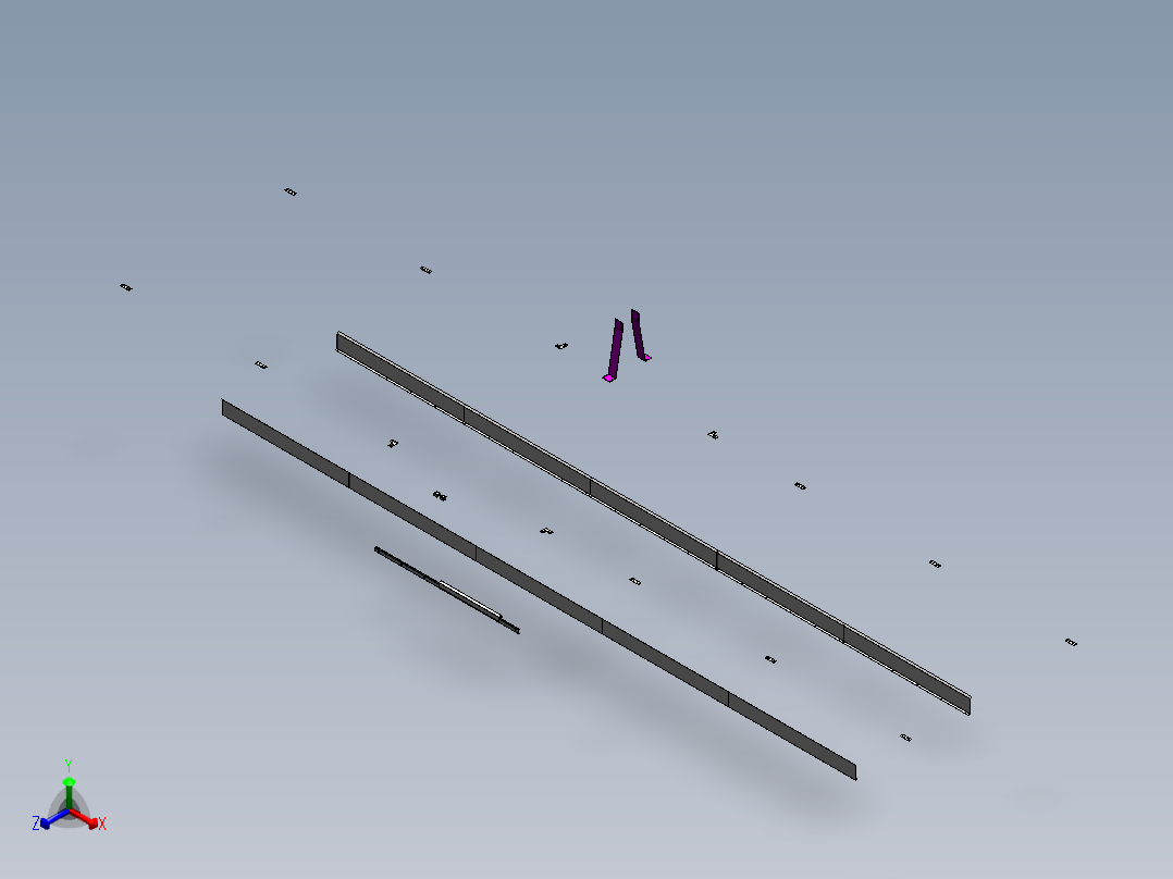 电控柜、龙门机床正等轴测图