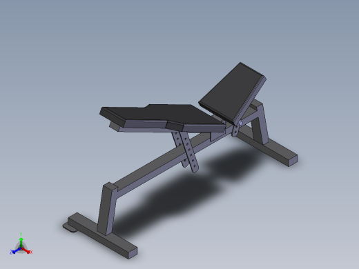 哑铃凳正等轴测缩略图