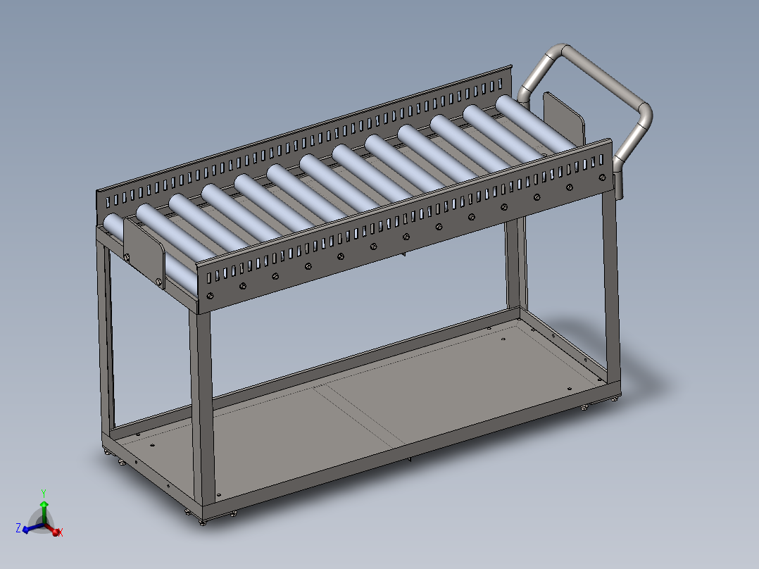 货架、带滚筒的移动台车