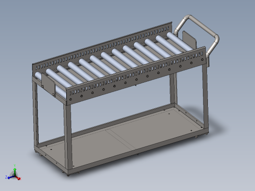 货架、带滚筒的移动台车