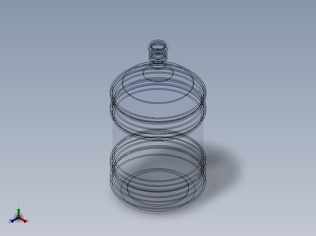 瓶子、罐子、桶(107)正等轴测图