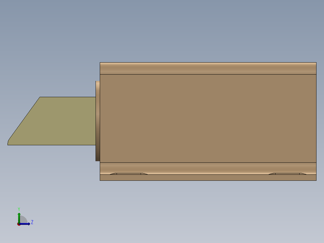 电磁锁占位模型左视图