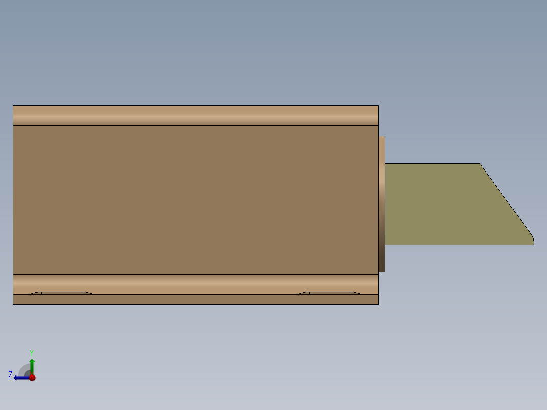 电磁锁占位模型右视图