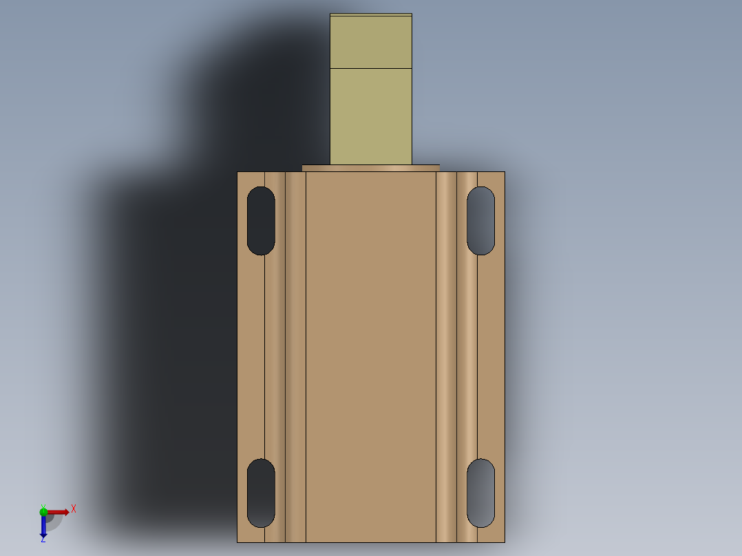 电磁锁占位模型俯视图