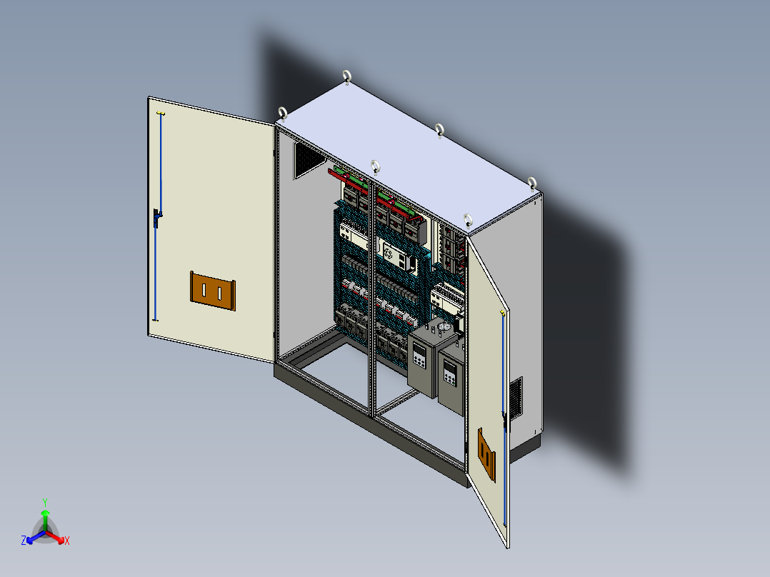 双柜组装630Aplc4011+630A竖装plc控制柜 56237