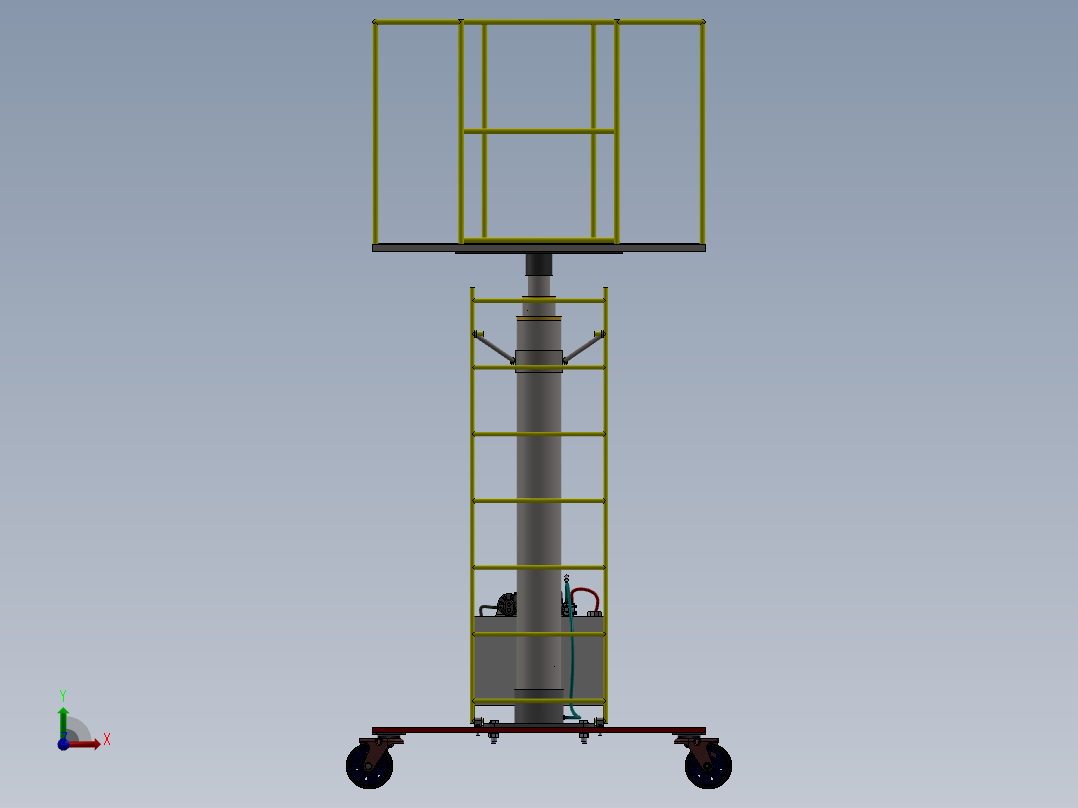 剪叉式升降机 、升降机(14)前视图