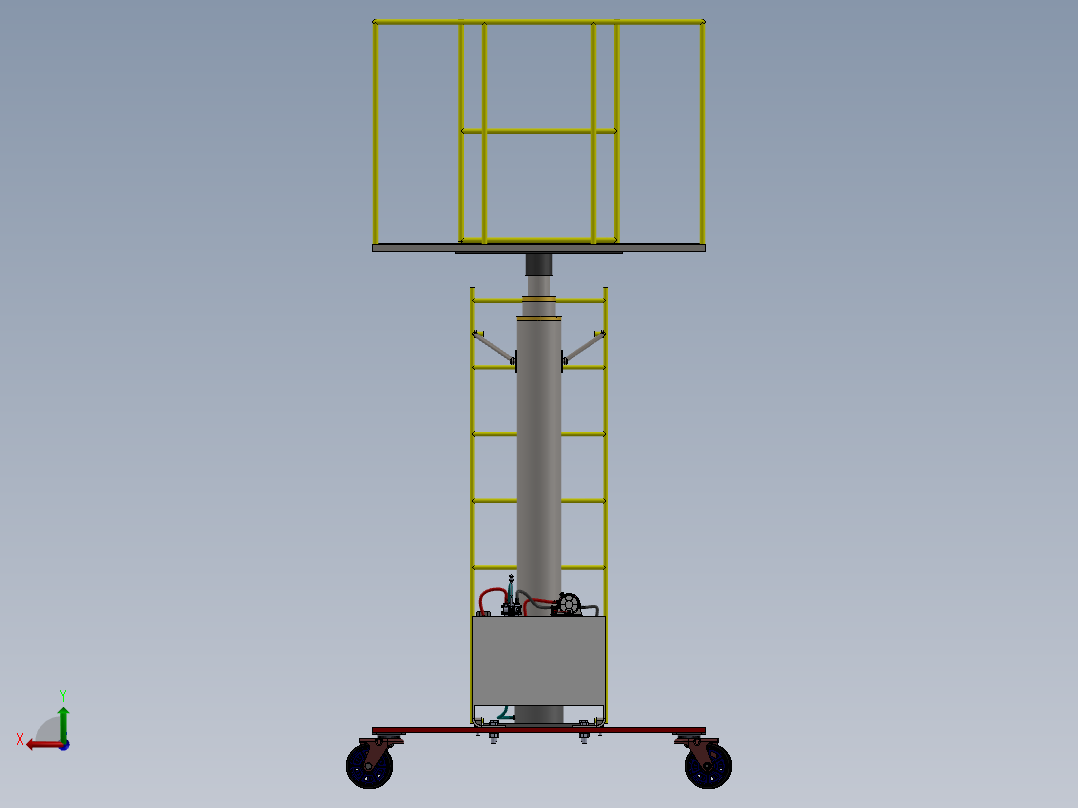 剪叉式升降机 、升降机(14)后视图