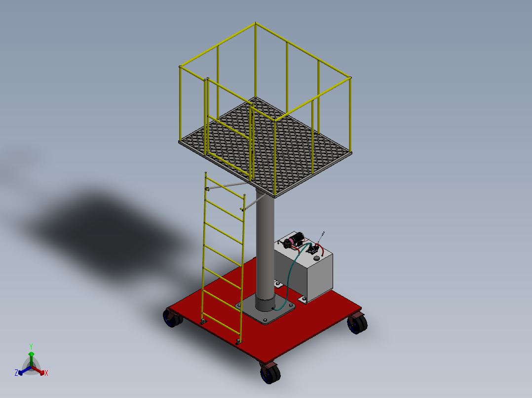 剪叉式升降机 、升降机(14)正等轴测图