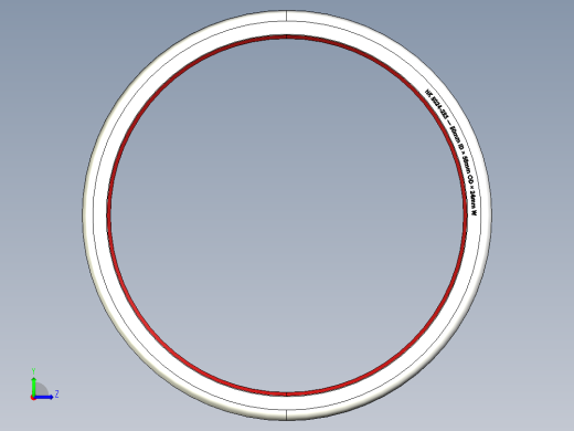 完整的公制HK-2RS系列，拉伸杯，密封，双开口滚针轴承库SolidWorks和Step模型左视缩略图
