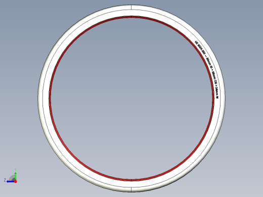 完整的公制HK-2RS系列，拉伸杯，密封，双开口滚针轴承库SolidWorks和Step模型右视缩略图