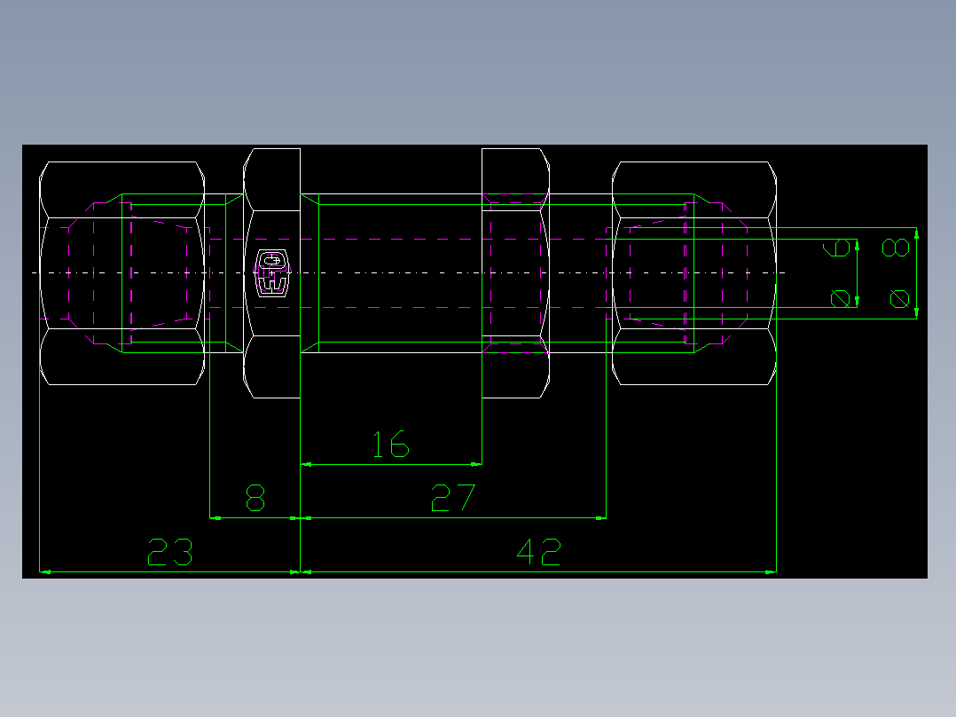 PARKER管接头EO Bulkhead union SV08L71(16)_front