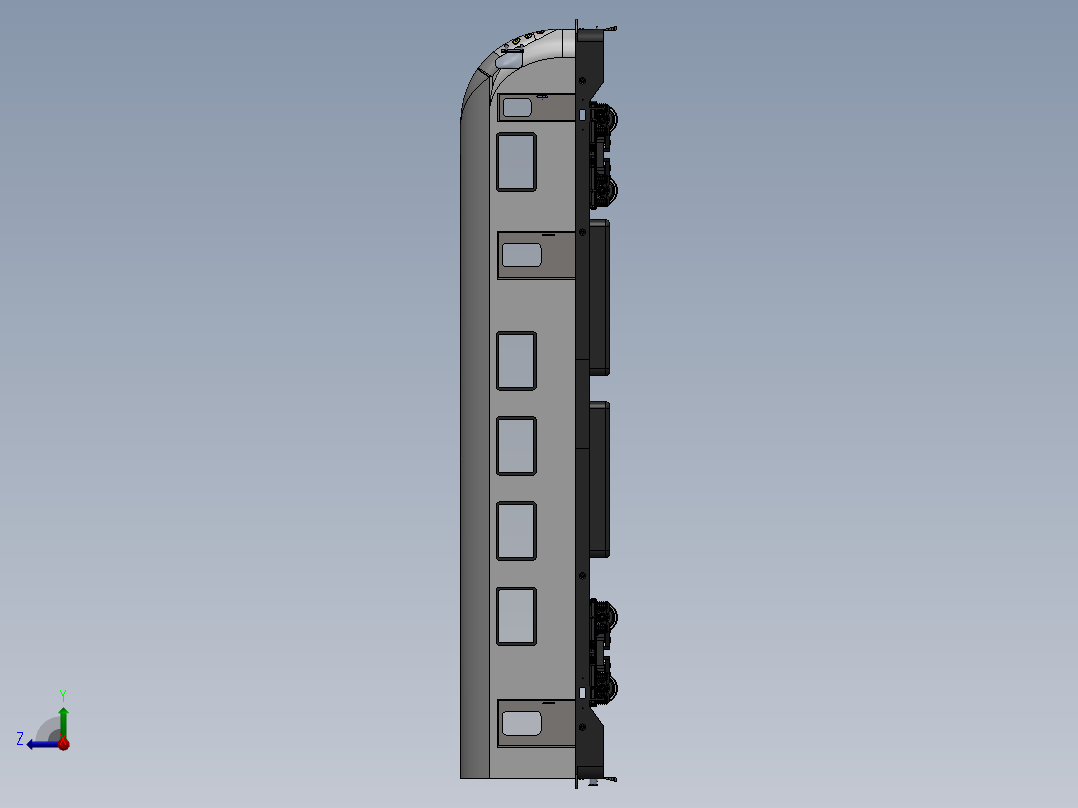 火车机车列车tcdd-e68000-tran-1831-模型格式为 sw右视图