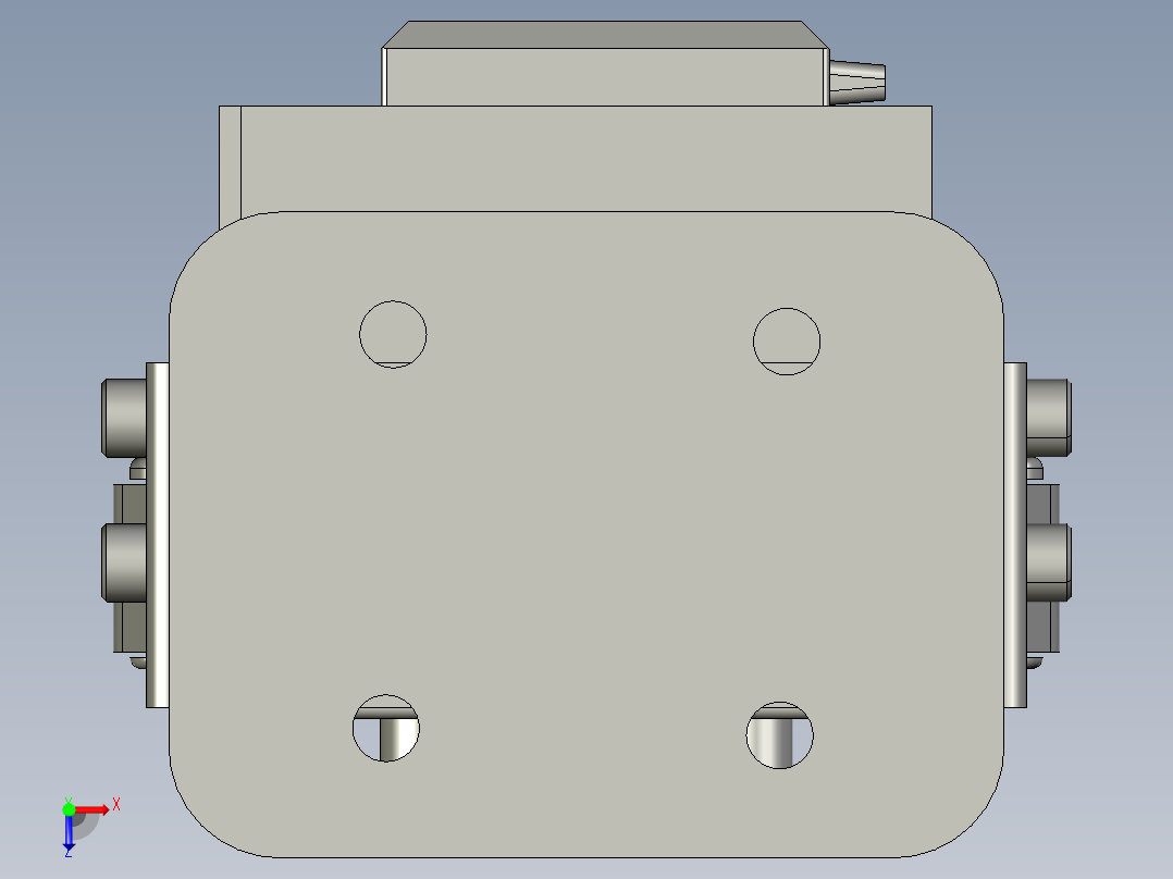 四杆机构夹爪设计俯视图