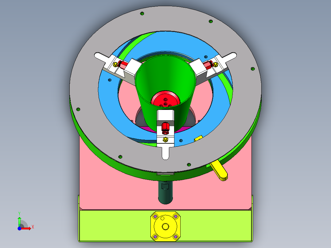 桶装方便面纸盖拉力测试治具前视图