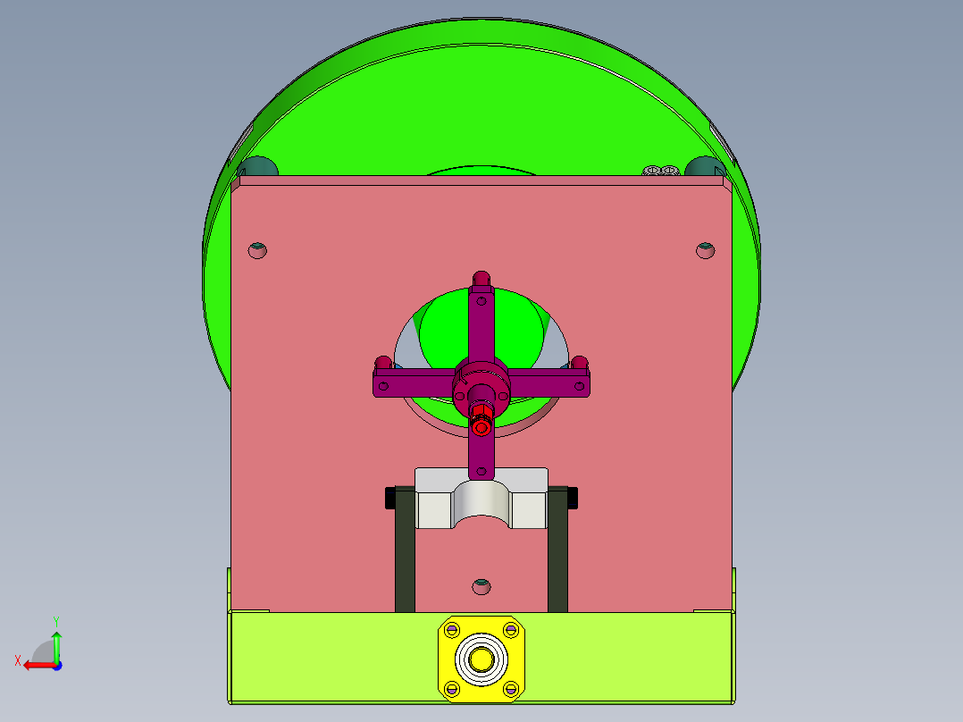 桶装方便面纸盖拉力测试治具后视图