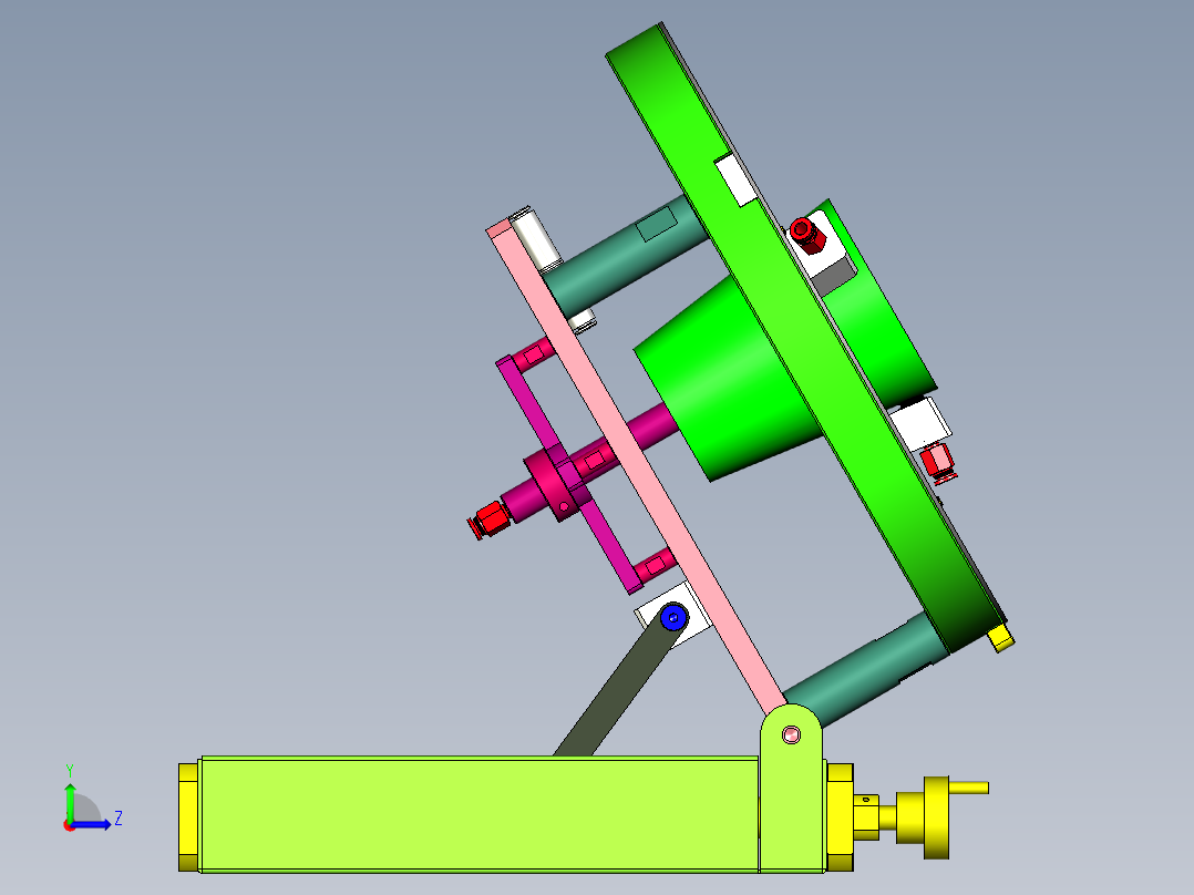 桶装方便面纸盖拉力测试治具左视图