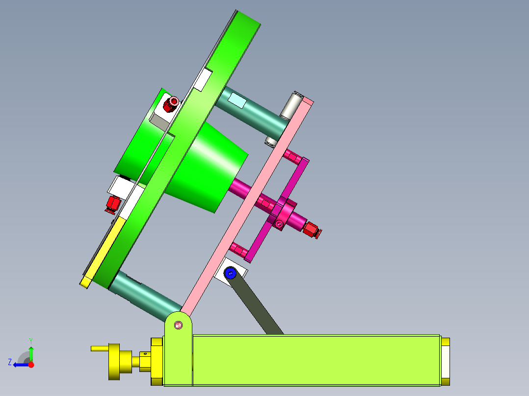 桶装方便面纸盖拉力测试治具右视图