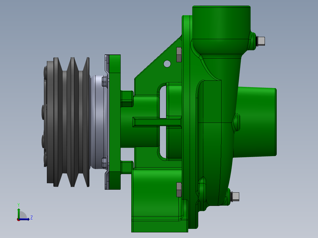FMC-150-MAG皮带驱动离心泵模型左视图