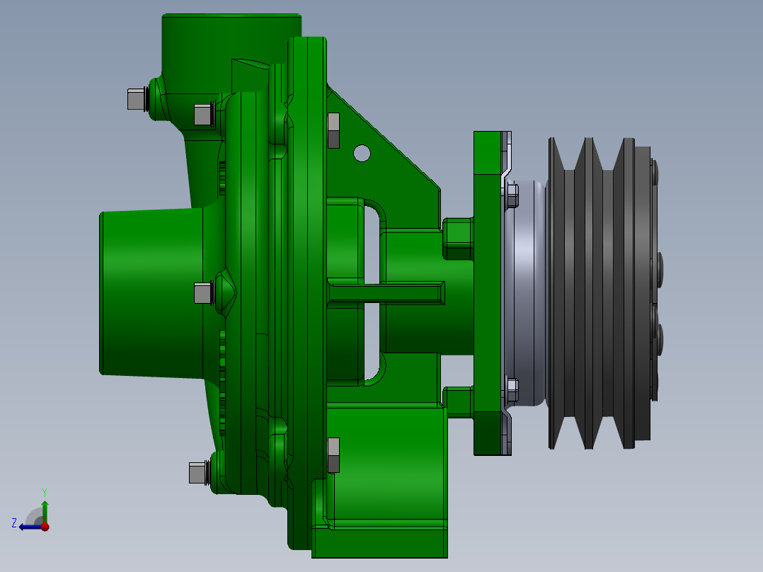 FMC-150-MAG皮带驱动离心泵模型右视图