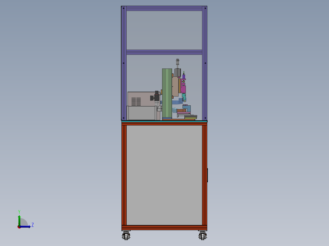 碳刷架点焊机左视图