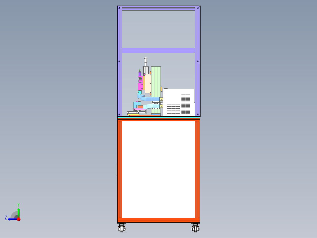 碳刷架点焊机右视图