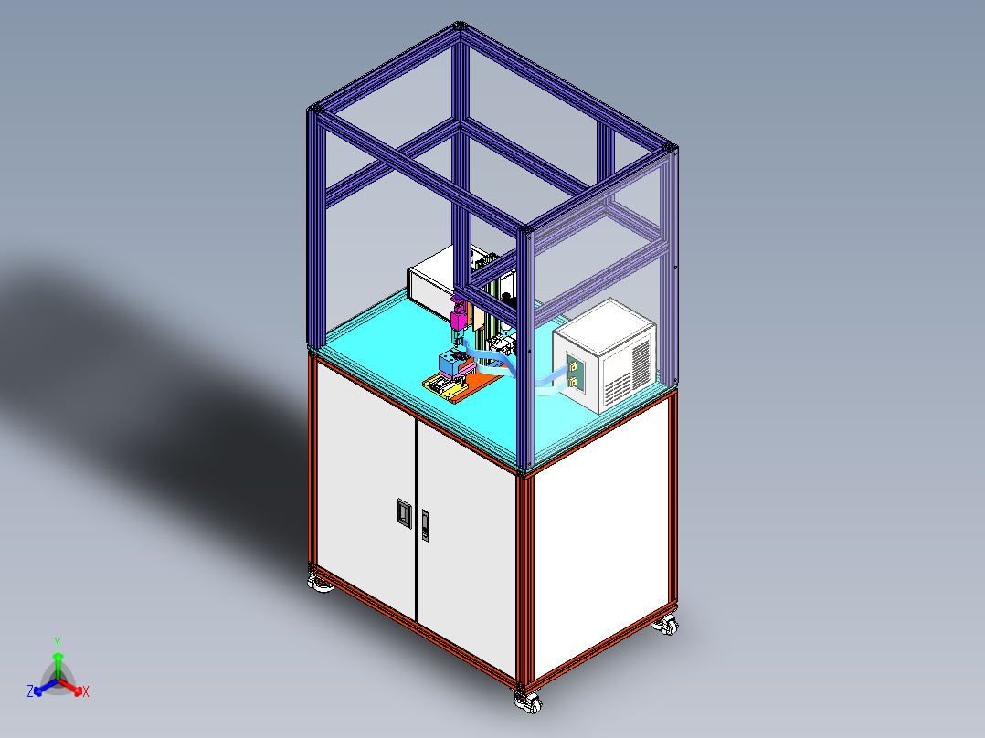 碳刷架点焊机正等轴测图
