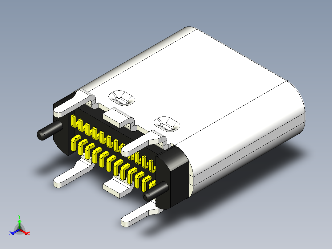 USB Type-C 24P 雌性垂直-110