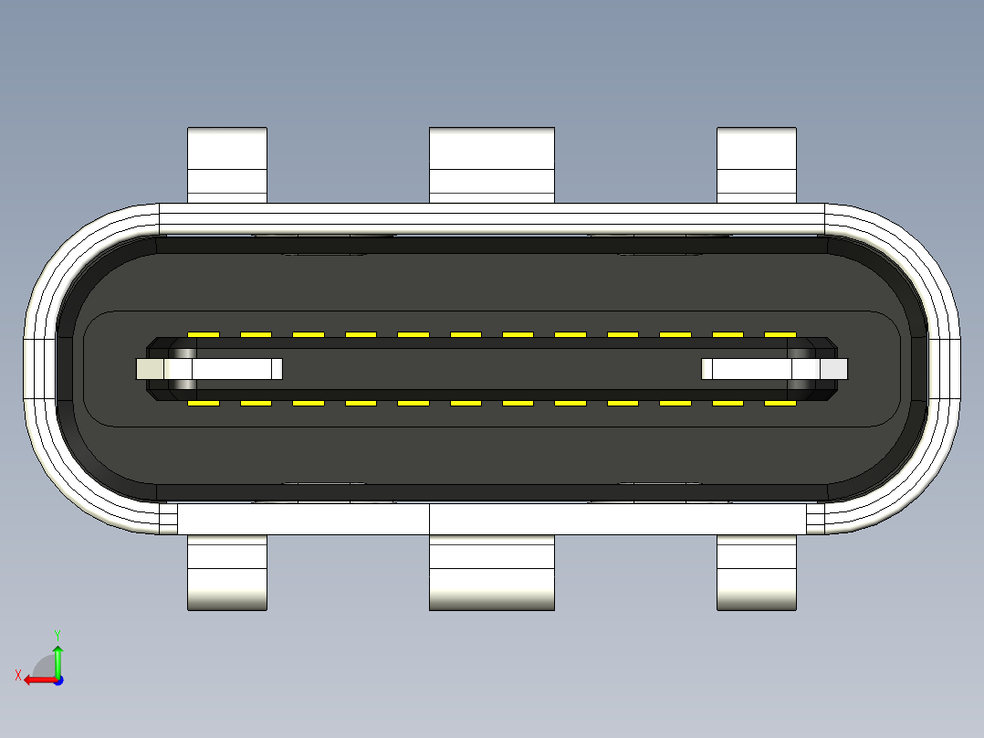 USB Type-C 24P 雌性垂直-110后视图