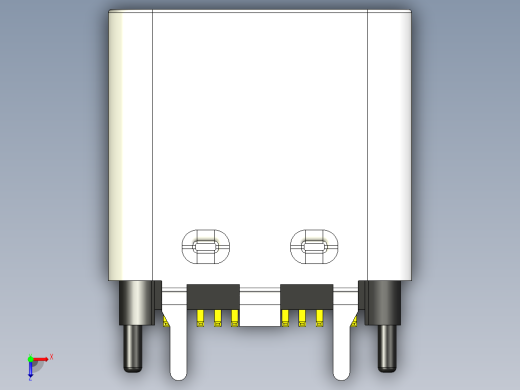 USB Type-C 24P 雌性垂直-110俯视缩略图