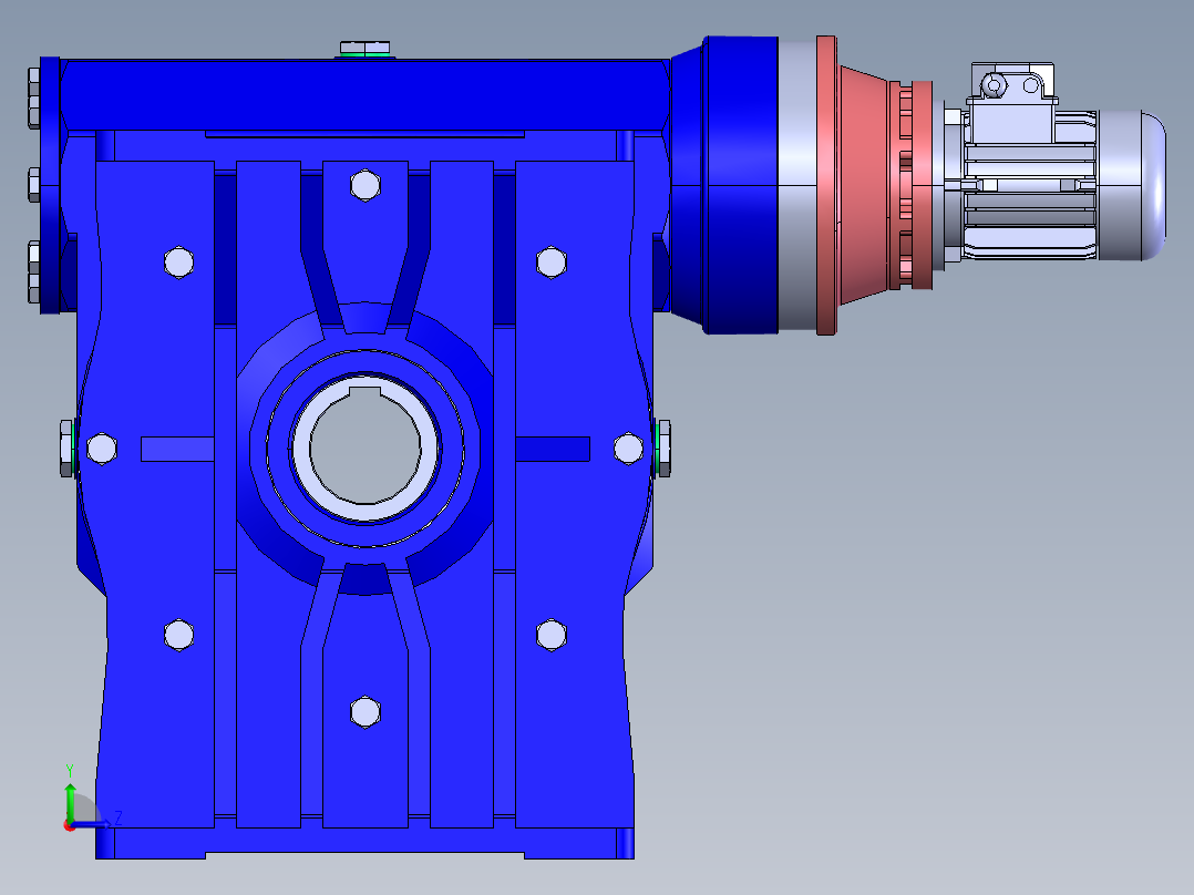 CBS215 和 CBS180 STM 减速机左视图