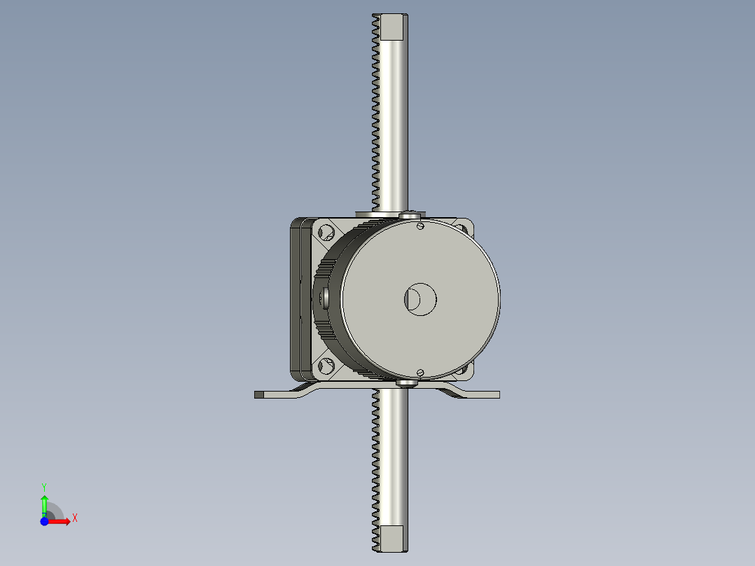 6W定速直线电机带刹车前视图