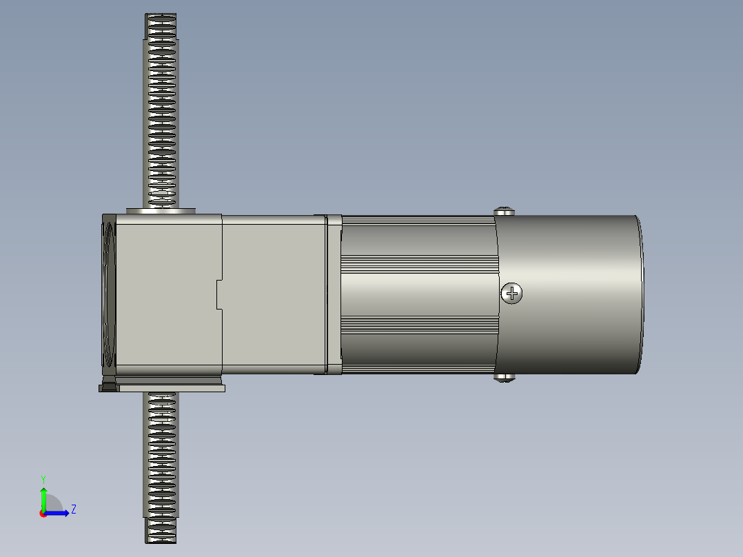 6W定速直线电机带刹车左视图