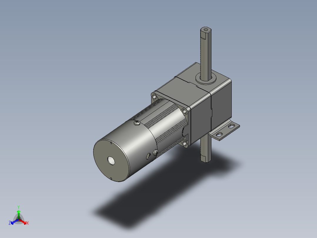 6W定速直线电机带刹车正等轴测图