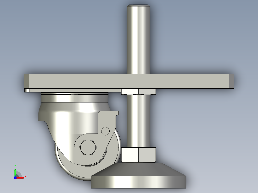 LSZ118004-02-01-21A右脚轮脚杯组件前视图