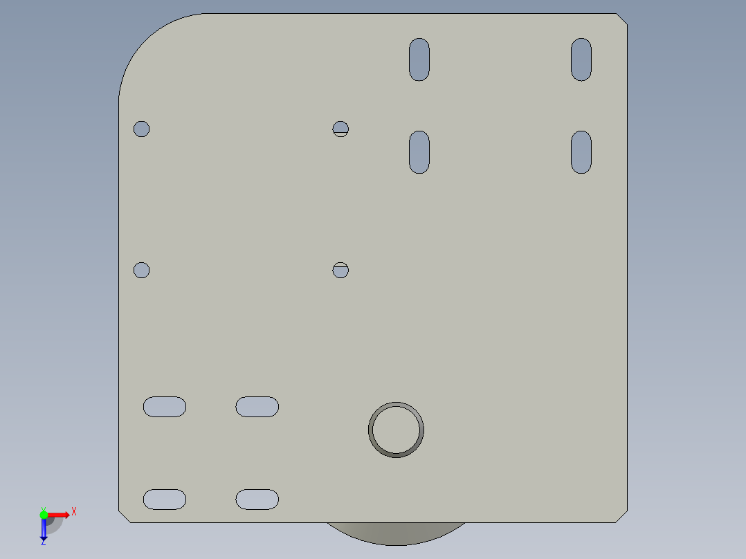 LSZ118004-02-01-21A右脚轮脚杯组件俯视图