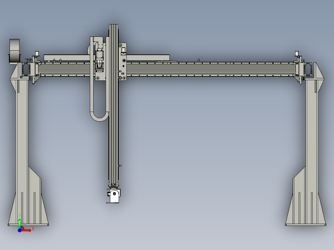 龙门式高精度自动装卸机械手前视图