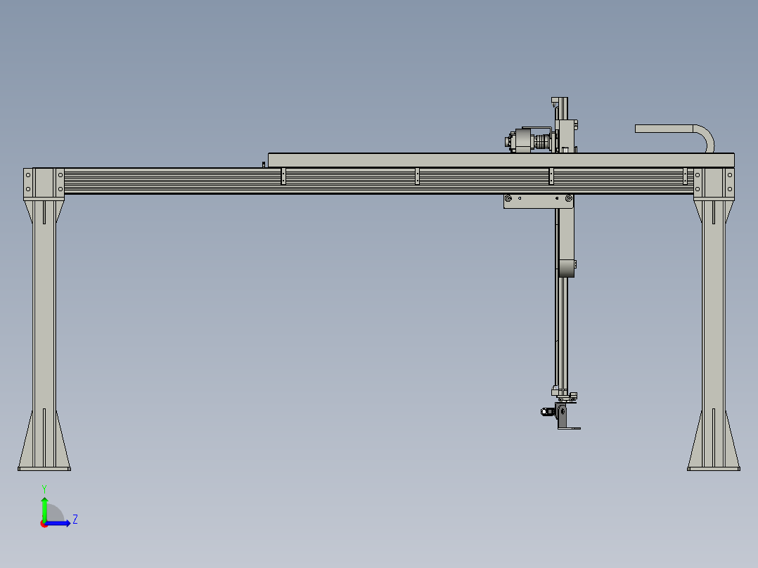 龙门式高精度自动装卸机械手左视图