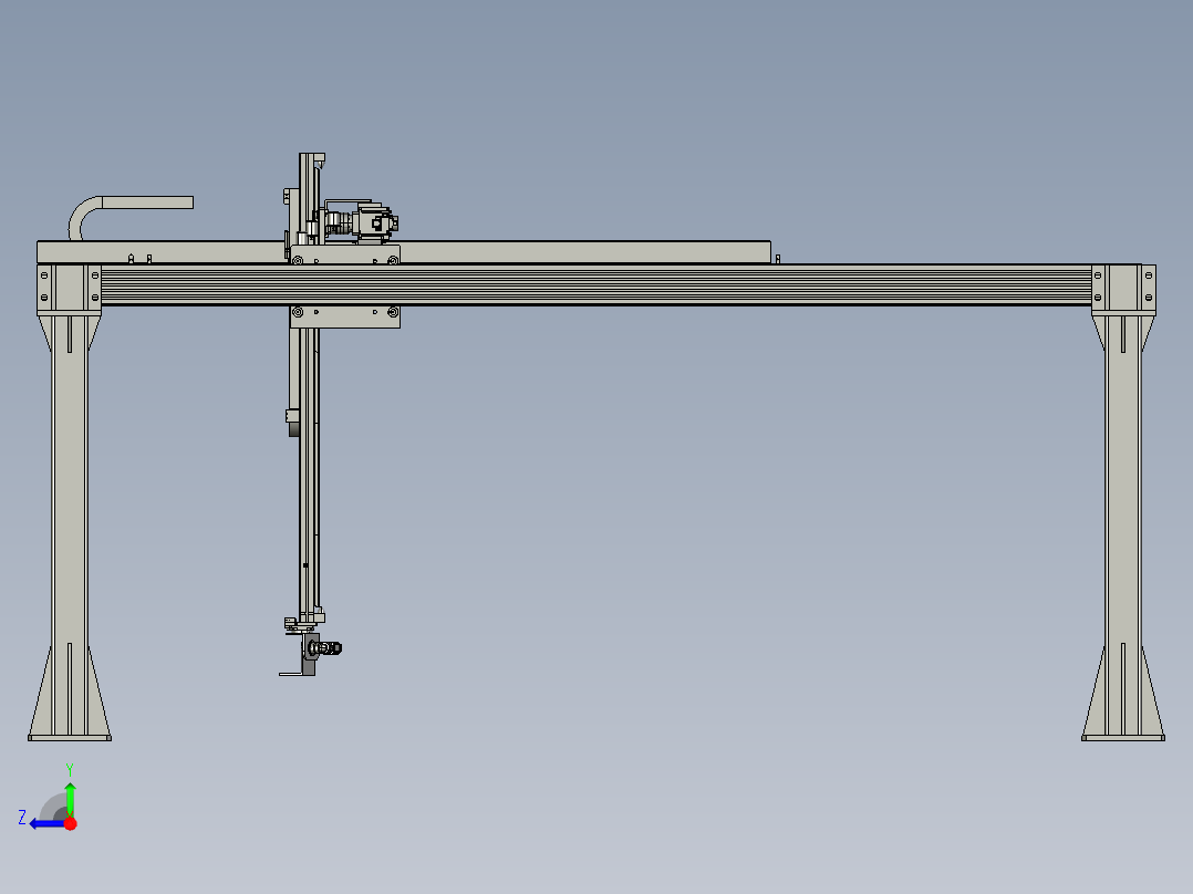 龙门式高精度自动装卸机械手右视图