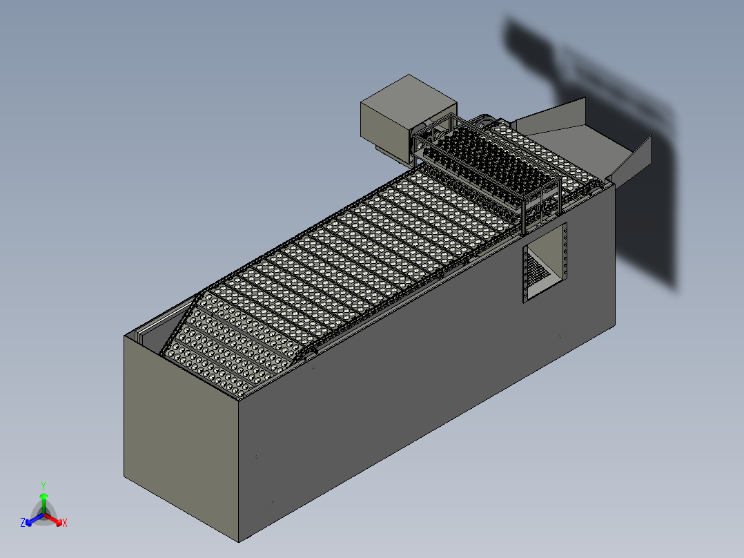 连续式鲜杏去核切分装置主视图