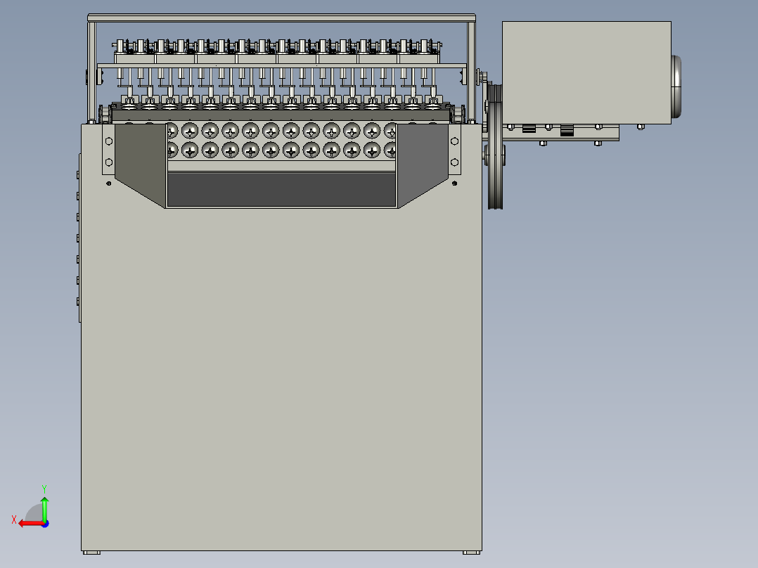 连续式鲜杏去核切分装置后视图