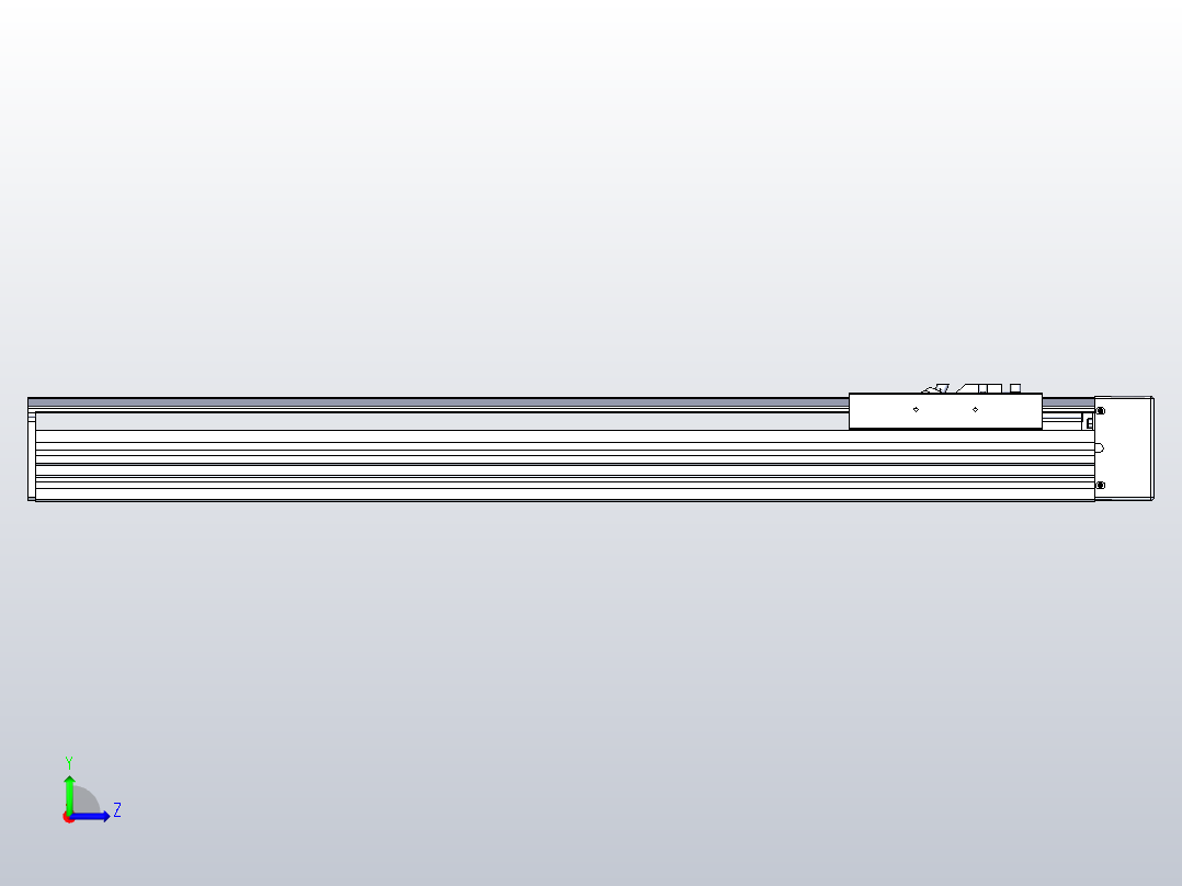 日规模组半封闭丝杆TPA-HNR-120D-1610C-L500-MR-Y-P40-N3左视图