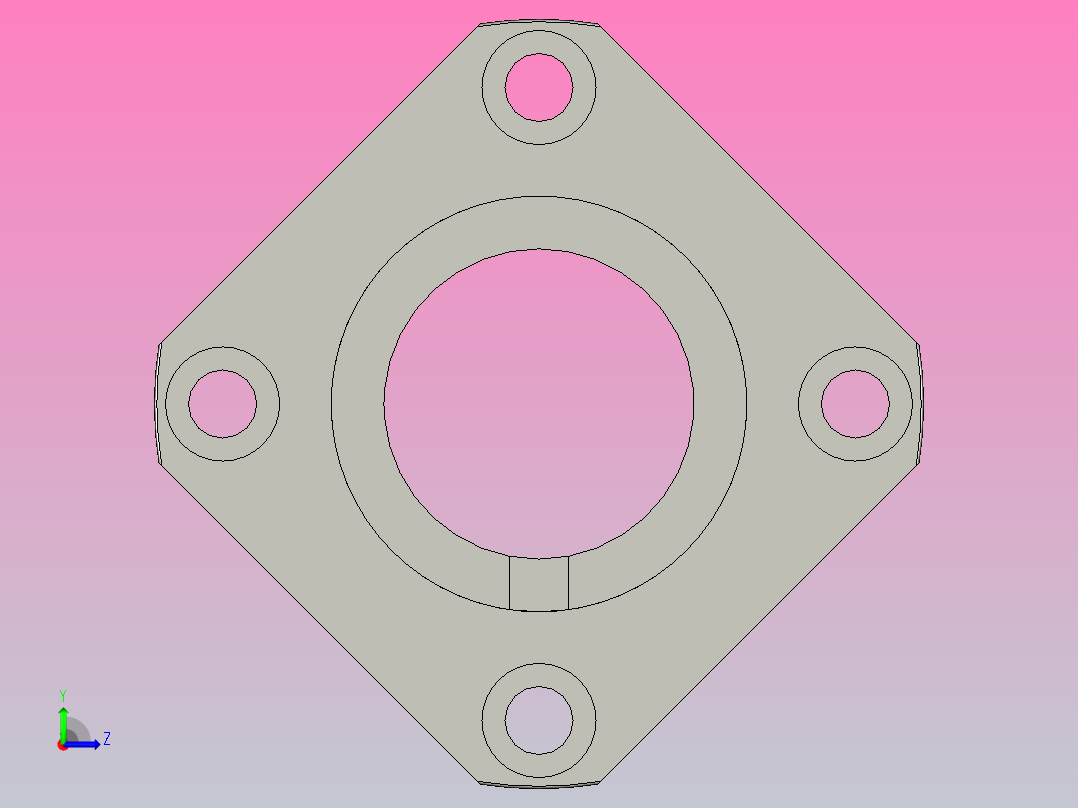 LMK25ML直线轴承，滑块左视图